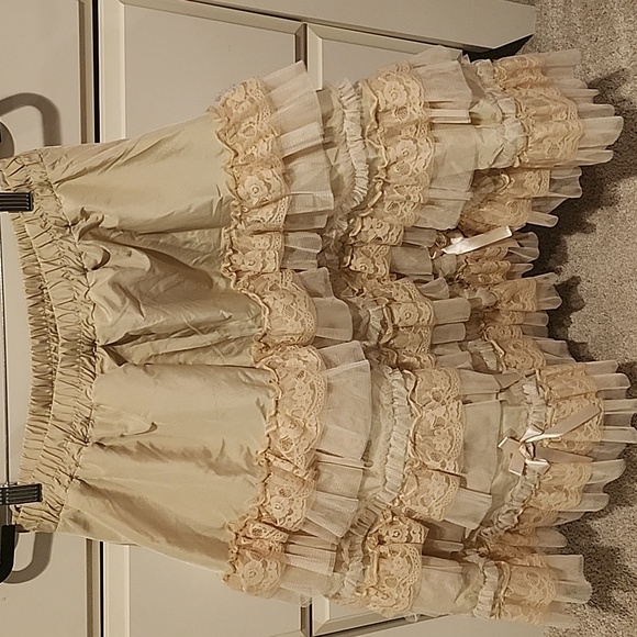 Burleska victorian Lolita knee length burlesque lace skirt - Picture 10 of 12